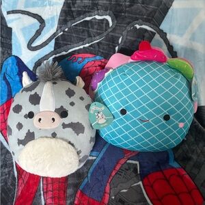 Squishmallows Gray and Blue Plush Toy Set